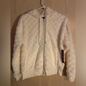 White fluffy jacket